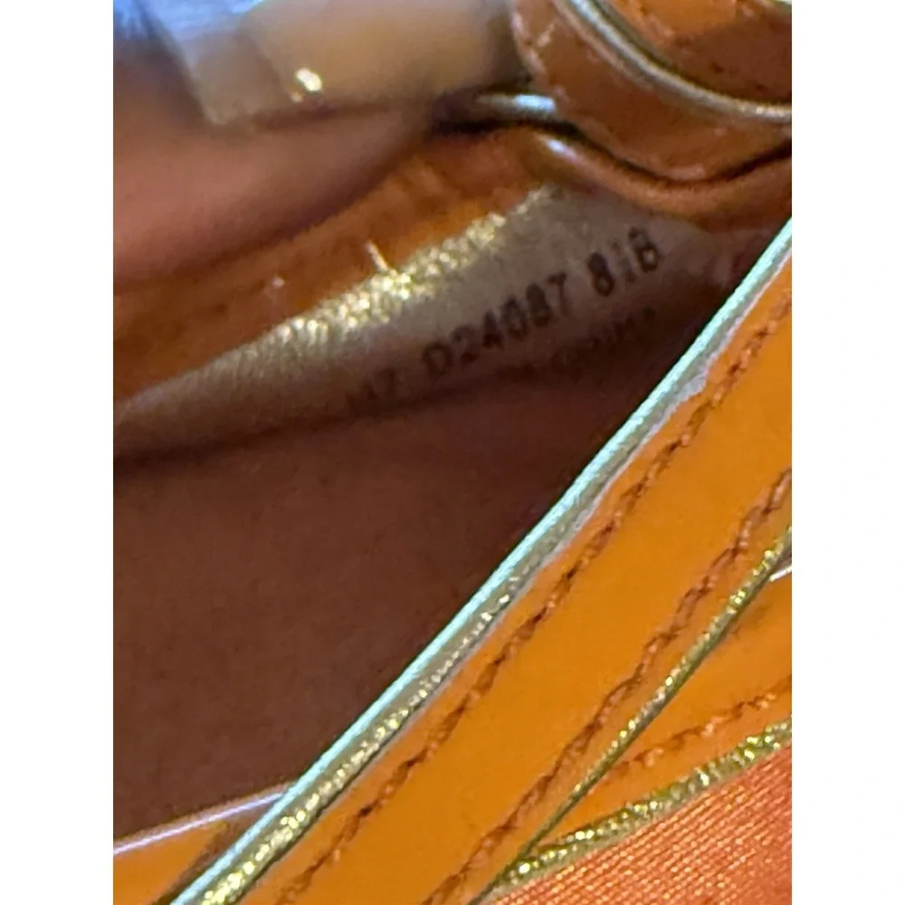 Cole‎ Haan Orange Espadrille Flats Knot Front Peep Toe Sz 8.5 Slip On Boho Shoes